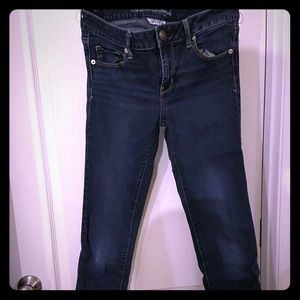AEO dark wash skinny jeans